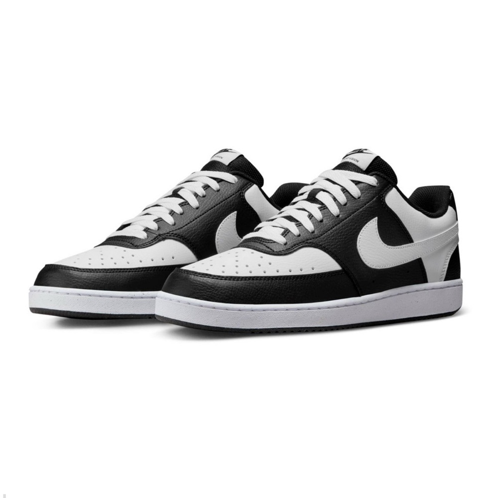 New Nike Black White Court Vision Low Sneakers